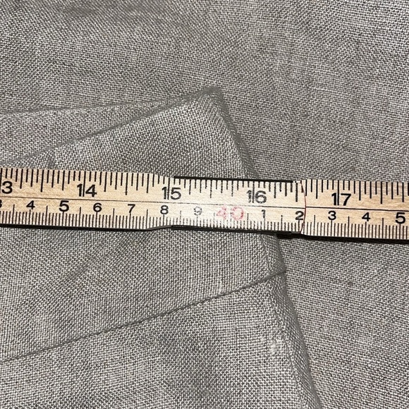 Michael Kors neutral linen straight leg full length pants.  Size 6 100% linen. - Picture 8 of 10